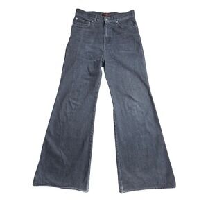 Lu'u Dan Mens Wide Leg Jeans 30x32 High Waist Washed Denim Outlaw Street Luxury